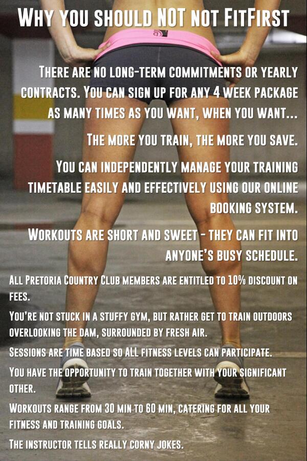 Why you should not not FitFirst #bringon2014 #fitfirst #lovingyourtraining