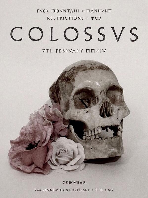 We're also playing this insane show with Melbourne's Collossvs, Fvck Mountain, Manhunt and new Band OCD. Do it!
RT