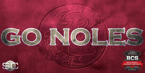 SportsCenter's tweet photo. RT if the Seminoles will win the BCS National Championship. #FSUWins http://t.co/8GiaGv9kf8