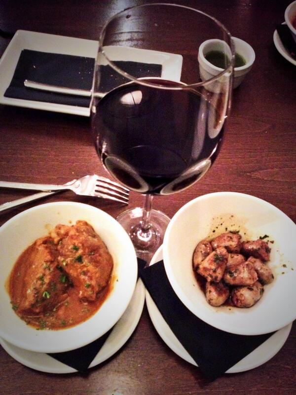 Great start to Jan hols confit duck hearts, pork cheeks in sherry &amp; a really nice Rioja #canitgetanybetter