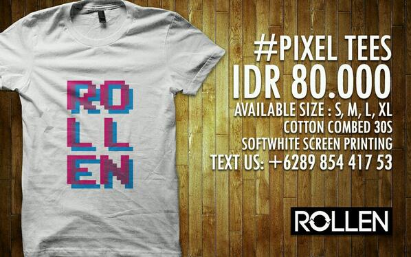 RollenClothes's tweet photo. @Brandindonesia #PIXEL tees. IDR 80k. order: +6289 854 417 53 http://t.co/iOMm8yfECd