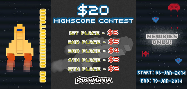 PushMania's tweet image. 1st contest in 2014! Play NO AMMUNITION game and #win #money $30 in #contest from #PushMania: on.fb.me/YFa3vZ