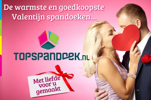 De warmste en goedkoopste Valentijn spandoeken, met liefde voor u gemaakt. TopSpandoek.nl