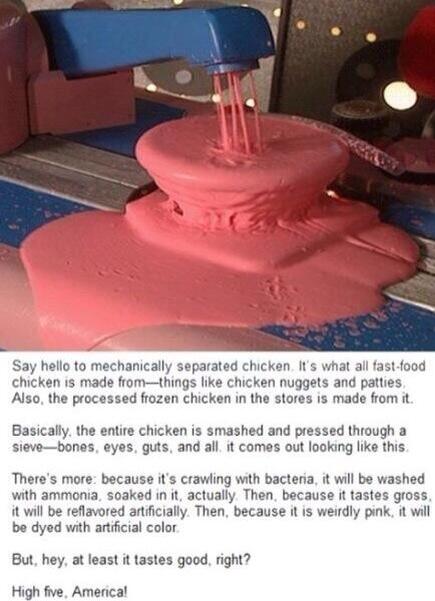 What is mechanically separated chicken?