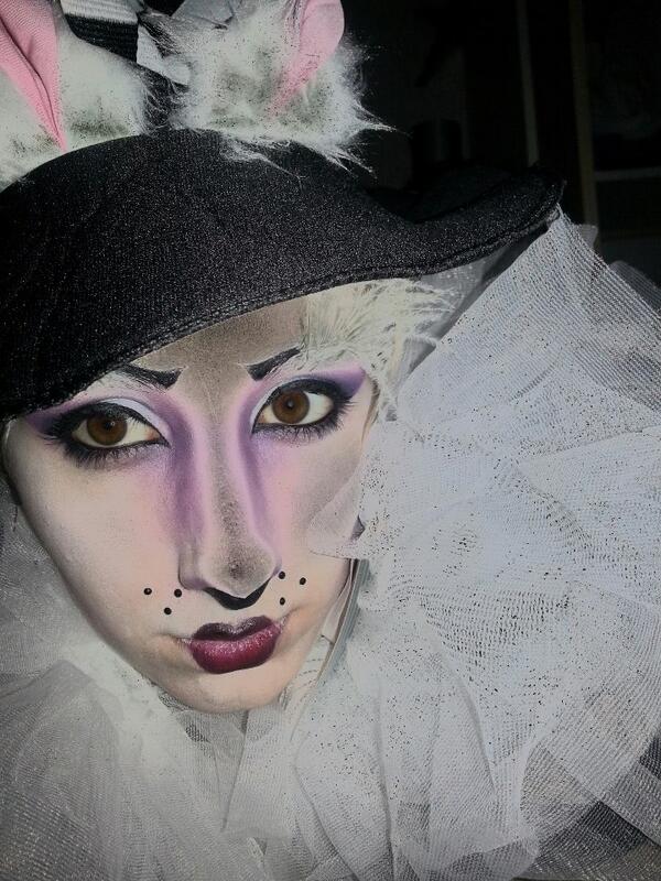 bymasque's tweet photo. New Years Eve Makeup 2013, White Rabbit http://t.co/RGcAGCflFt