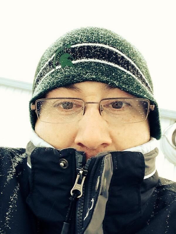 HawkeyeExec's tweet image. “@joeycrisco: Cold as eff, winter madness selfie http://t.co/j3MtRyKx1M” CREEP