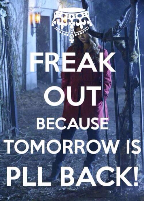 PLL_GGquotes's tweet photo. Tomorrow -A is back.... Who is excited bitches? http://t.co/DENZQv1hga