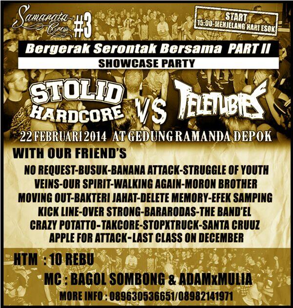 TeletubiesDPK's tweet photo. 22/02/2014 At Gedung Ramanda Depok, Start: 15.00 - Menjelang Hari Esok, HTM: 10rb http://t.co/fUqS55Woyr @indiecipanas