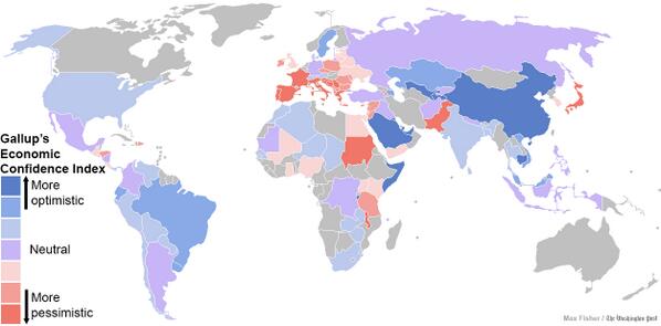 “@datastudies: “@IncredibleMaps: Mapped… How people across the world think their national economy is doing… ” #li”