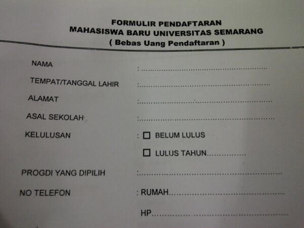 Segera kunjungi booth kami di Balai Kartini Rembang dan dapatkan formulirnya FREE :) cc : @twitUSM