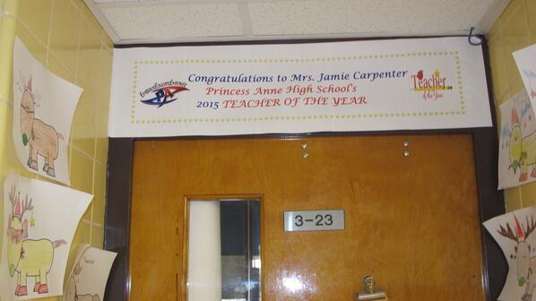 PAHSCAVS's tweet photo. Mrs. Carpenter is the 2015 Teacher of the Year for PA!   A very deserving teacher! http://t.co/3OSlnyFJeg