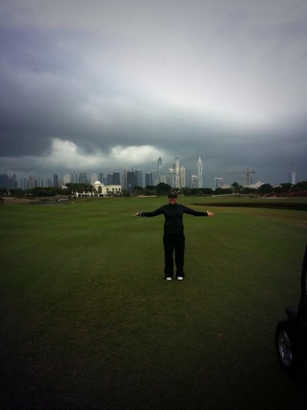 misshuntergolf's tweet image. what weather? #CourseOpen #BritishGolf #PracticeToPerfection @MontgomerieDxb