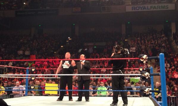. <a href="/HeymanHustle/">Paul Heyman</a> and the Beast <a href="/BrockLesnar/">Brock Lesnar</a> make a Huge statement on #OLDSCHOOLRAW #WWE.