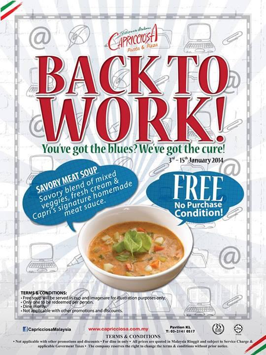 BBKLCC's tweet photo. Back to work blues? Get a cure at Capricciosa, @Pavilion_KL with a hot cup of Savoury Meat Soup http://t.co/b2yAor6AFy
