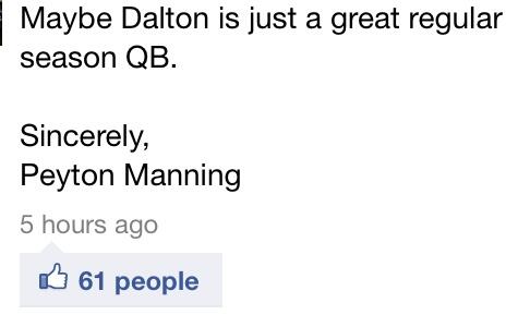 CommentsESPN's tweet image. Sincerely,
Peyton Manning