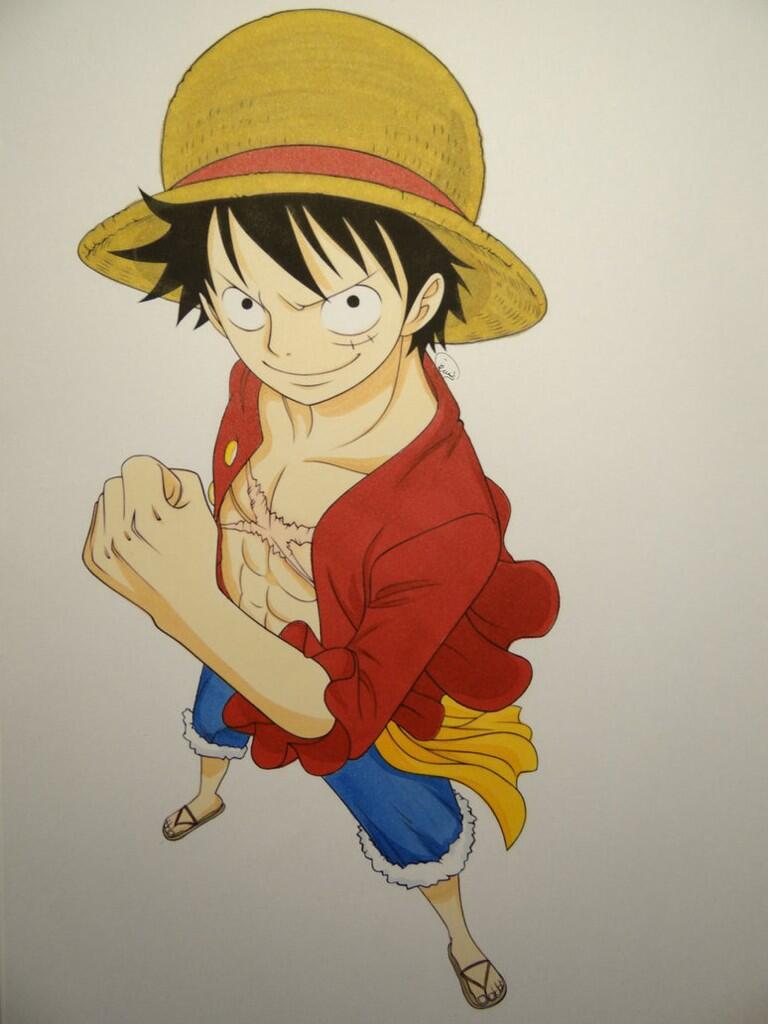Luffy - One Piece - ✌️ #luffy #onepiece #drawing #sketchbook #desenho # desenhando #manga #anime #copic #copicmarkers #copicart #inking…