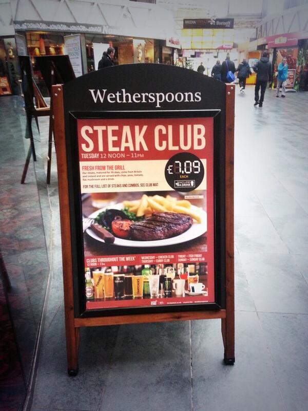 WetherspoonsB3's tweet image. Steak Club every Tuesday @WetherspoonsB3
