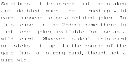 Shuffle2Play's tweet image. Sometimes it is agreed that the stakes are doubled when the turned up wild card happens to be a printed joker.