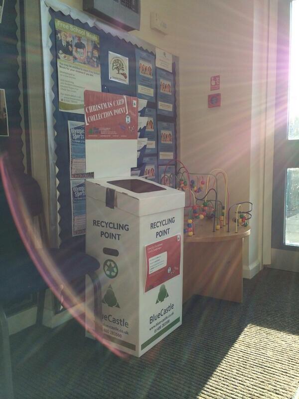 inspire_plus's tweet photo. Keep a look out for the @bluecastlenews Xmas card recycling bins. Bring them to Belton Lane Sch or HSBC in Grantham http://t.co/ZkBXDuOtoq