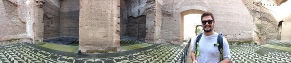 A great panoramic of the #BathsofCaracalla...and Jake Battersby.