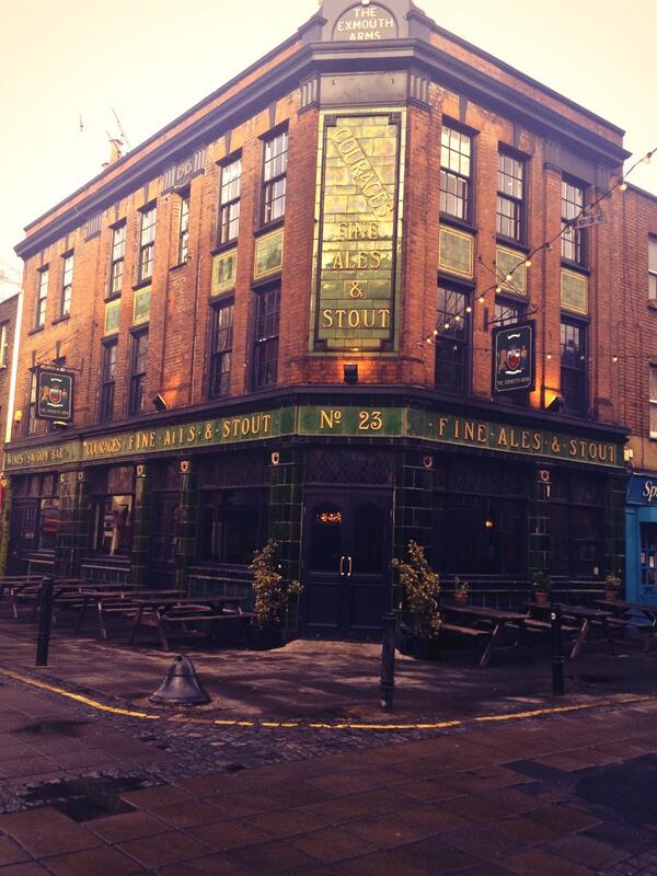 jezc's tweet photo. Got to London early. Upside discovered Exmouth Market. Great street full of bars &amp; food places like this awesome pub http://t.co/PL8RIkn6A6