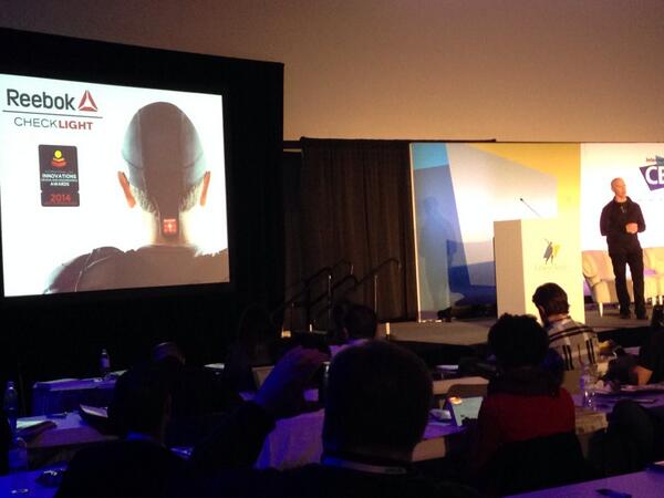 mc10inc's tweet photo. The #CES2014 innovation award winner in health & fitness - the @Reebok #CHECKLIGHT ! #FitnessTechCES http://t.co/3stK70iH95
