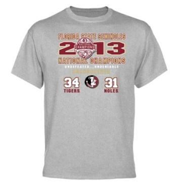 SportsCenter's tweet photo. Oops! Florida State’s online store was selling BCS Championship t-shirts with a final score of Tigers 34, Noles 31. http://t.co/93Ts5o5ss0