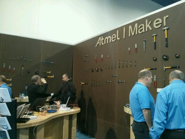 MicrochipMakes's tweet photo. Makers at CES, come on by! RT @MAKECES @Atmel has a maker workshop set up at #CES2014! #AtmelCES #CESMakers http://t.co/7qJY3oPC3z