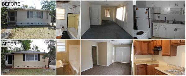 CourseCGC_FL's tweet image. Before and After photos of 6819 Perry Street. Now available for rent!