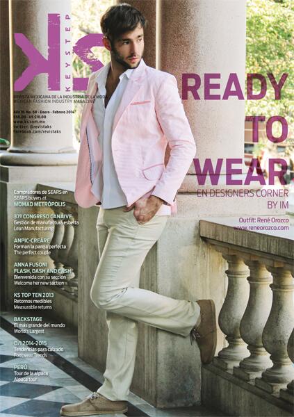 revistaks's tweet image. Portada KS 68 #DesignerCorner @Intermoda Outfit @RO_ReneOrozco calzado @InamoratoSShod coordinación moda @Joss_Santi
