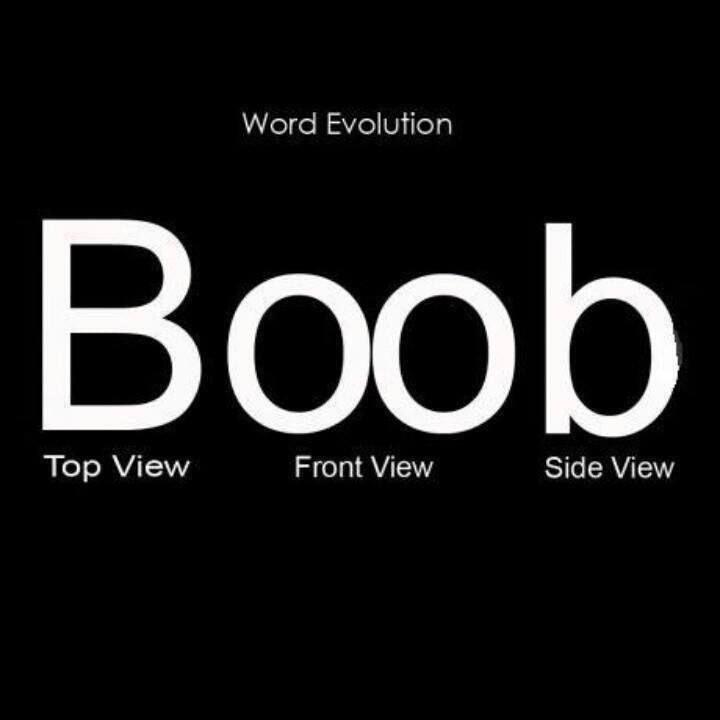 J$MN. on X: “@MensHumor: Evolution of the word Boob #MindBlown