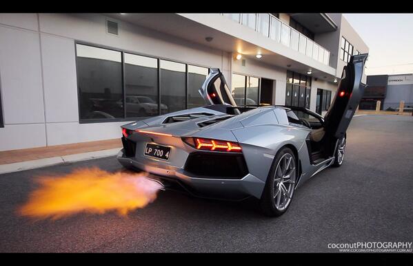 The ring of fire. Great pic! #Lambo ate some #spicymexicanfood and is spittin flames!  #firebut #fiarrhea hahaha