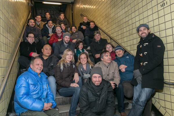 cinemaeyehonors's tweet image. Last night's Super Secret Nominee Field Trip made a stop on some subway stairs in Manhattan.