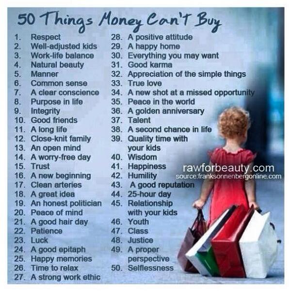 NadiaMarillier's tweet photo. 50 Things Money Can't Buy.. @10MillionMiler: RT @AndrewBiesinger http://t.co/Q1uheoiCsS