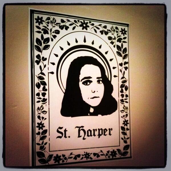 juliacmarchese's tweet image. thank you to @ABCDecal for making this huge custom decal of Jessica Harper-  our patron saint of movie night!