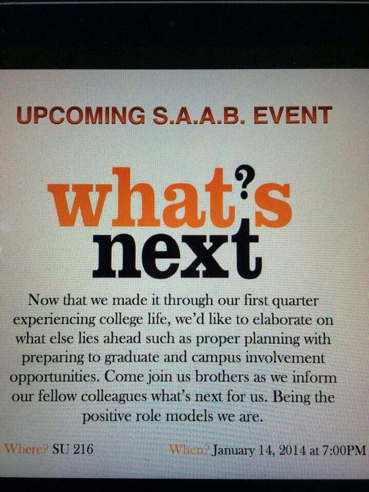 SAAB_CSUSB's tweet image. Hey if your on campus right now come to the fourplex for our What&apos;s next workshop.