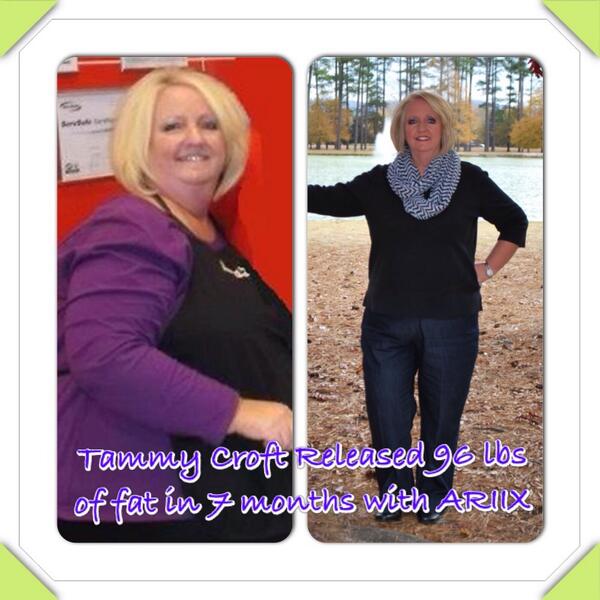 It's Official!!!  Tammy Croft has lost 100lbs with ARIIX. I will interview her at 9 EST 805-399-1000;746231
