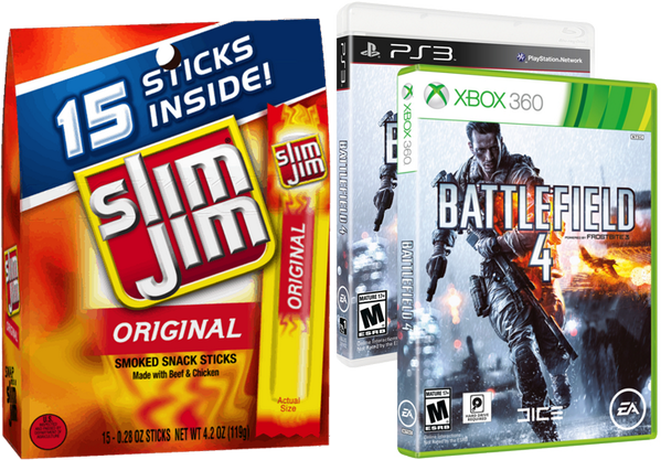 Get in-game content for Battlefield 4 with purchase of <a href="/SlimJim/">Slim Jim 🚀</a> Snack Sticks 15 pack at Target!