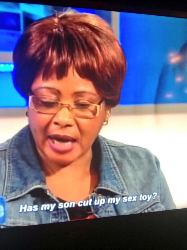 Has my son cut up my sex toy? 😂😂😂😂 This is why I watch Jeremy Kyle LOL