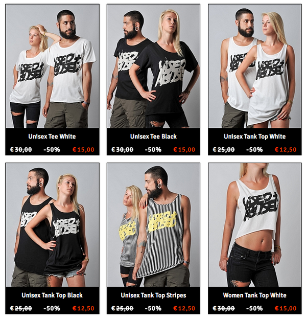 UsedAbusedOFC's tweet photo. Official gear now available online at 50% off! Tees, necklaces, handbags, lipstick &amp; more: http://t.co/BWF2pwIozu http://t.co/oAs5hemNuu