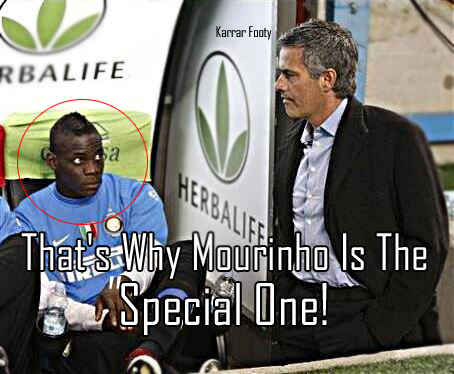 FootballFunnys's tweet photo. Only manager Balotelli fears... http://t.co/a01lD0tPBH