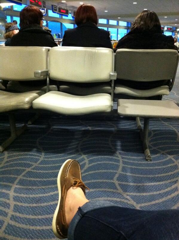 T_Chapple's tweet image. Airports are thrilling 😑