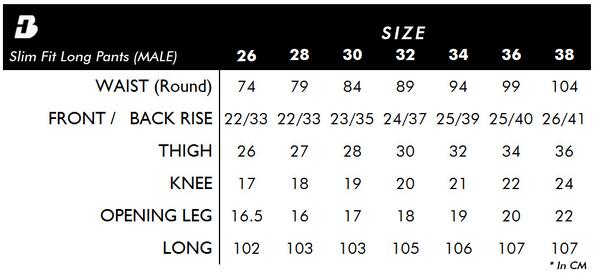 Bingung sama ukuran celana kamu? nih fit guide BRANSON. SLim fit long MALE