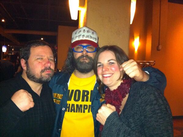 Reluctantwitty's tweet photo. The Looch, @JudahWorldChamp and some chick we fought over. http://t.co/6scTQ6yJfh