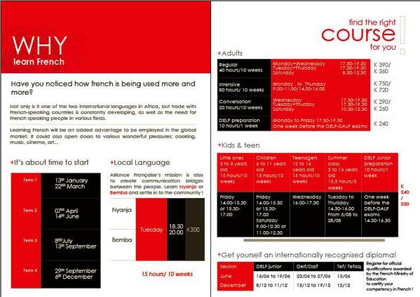 Hi #lusaka ! Happy new year everyone! The new session of #courses will start the 13th of January!