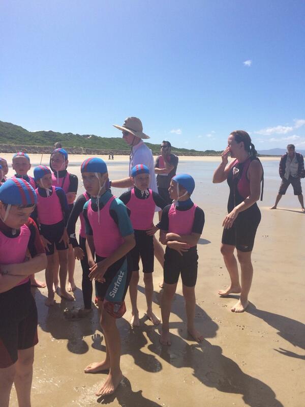 Nippers enjoy the sun, sand and surf today!