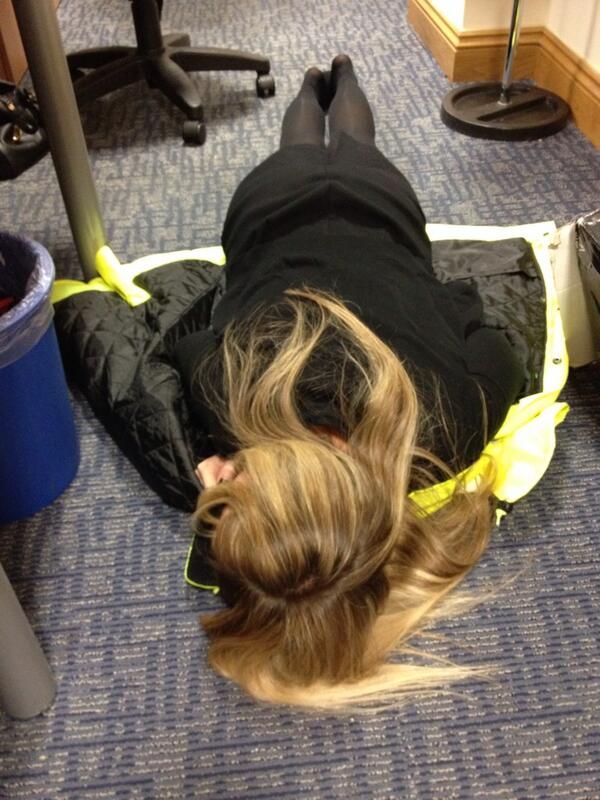 linzglow's tweet photo. #work #firstweekback #powernap http://t.co/xb1UzgjdcY