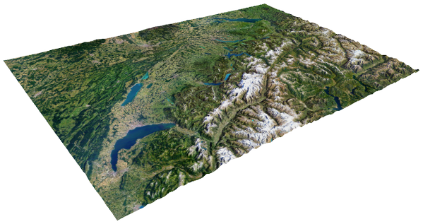 RemiBovard's tweet image. #3D model of Switzerland with the great @QGIS plugin #QGIS2threejs and #SRTM data data.deltaecho.net/switzerland-3d/ #WebGL