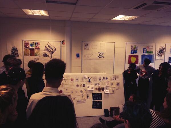 VADBRITSchool's tweet image. Y12 sharing their temporary tattoo designs following an exciting workshop with Dave Gibbons from @PuckCollective!