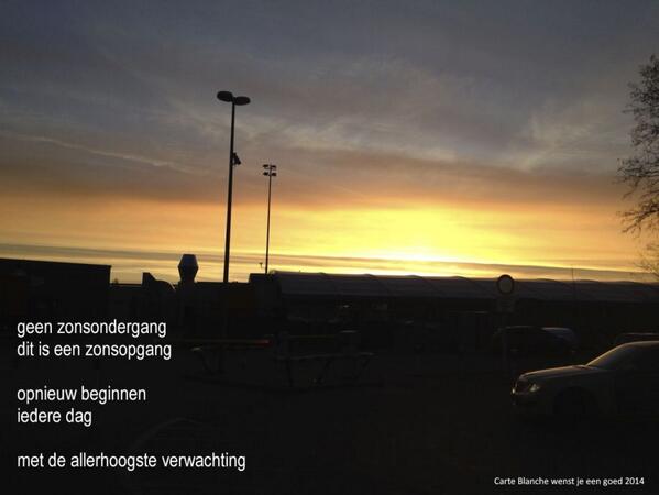 Carte Blanche wenst iedereen een goed 2014 toe.